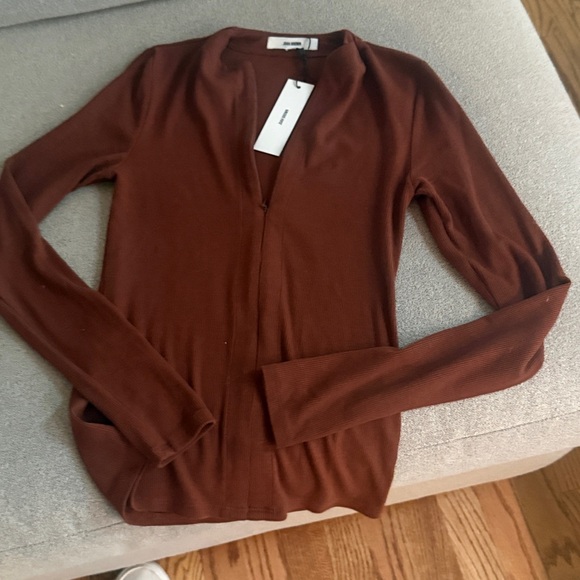 JOAH Brown invisible zip chestnut ax Brand new with tags.  Never worn - Picture 2 of 4